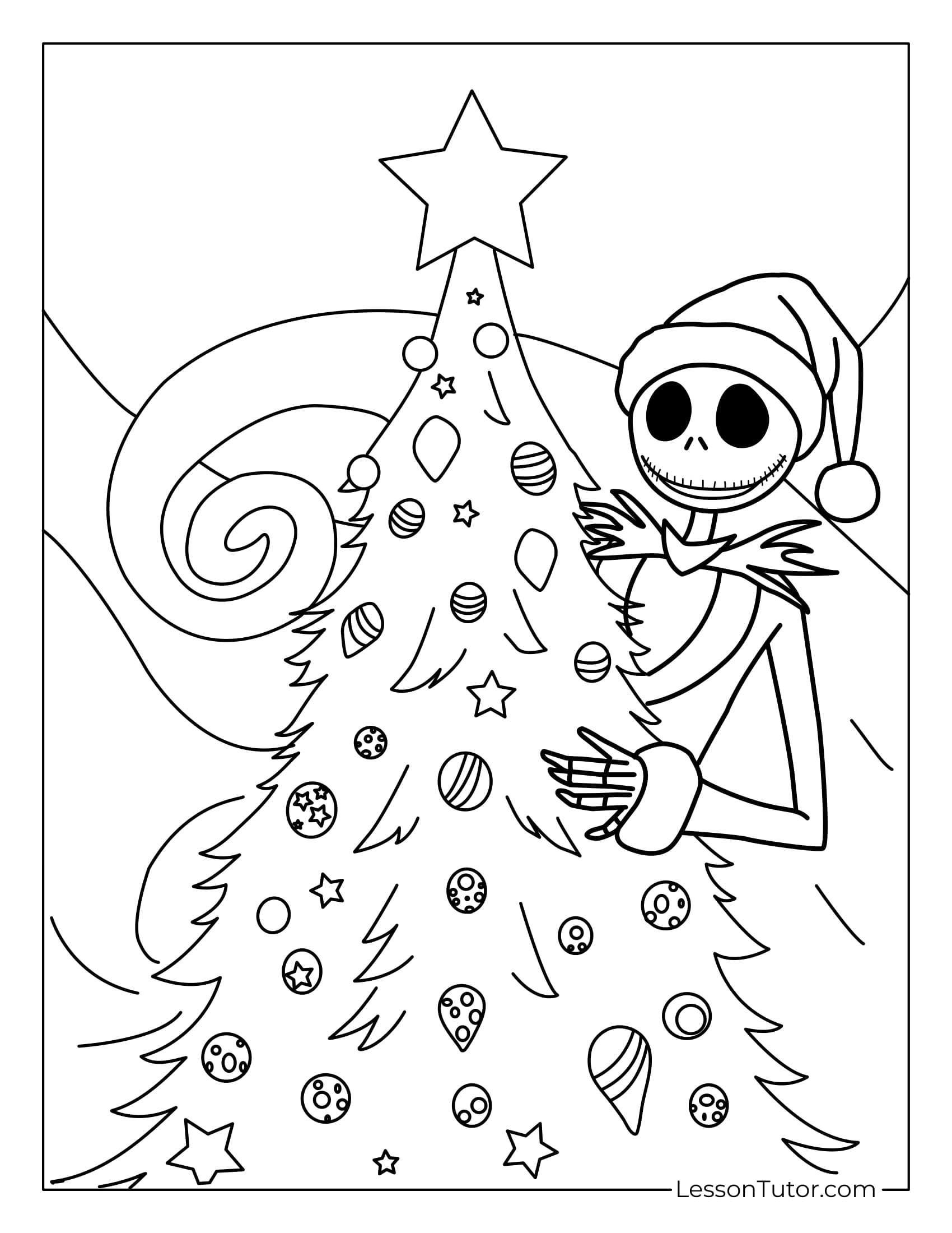 nightmare before christmas coloring pages - lesson tutor